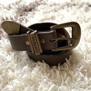 Express Brown Leather Belt